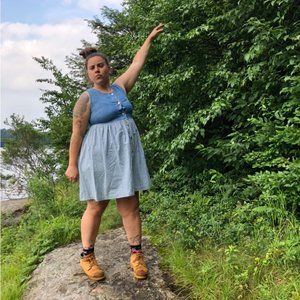 sz medium large vintage disney catalog denim light